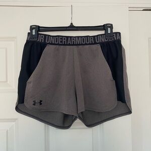 Under Armour Women's Athletic Shorts in Gray and Black